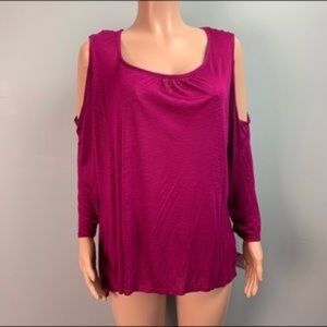 !! NY collection cold shoulder blouse